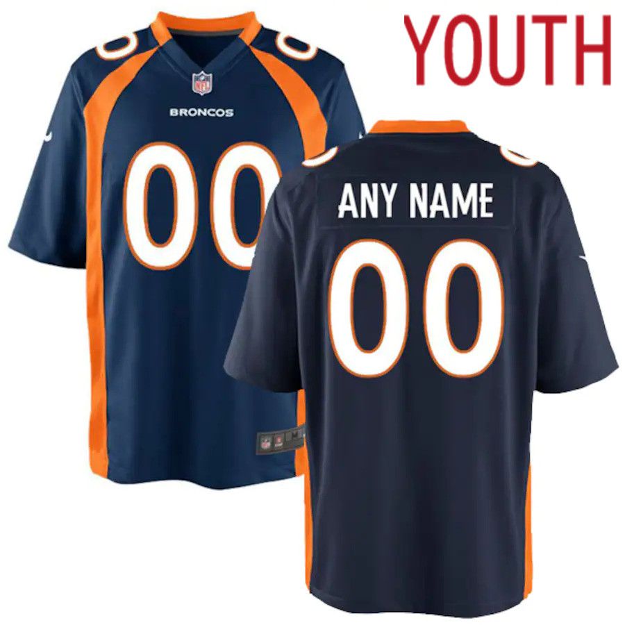 Youth Denver Broncos Nike Navy Game Custom NFL Jersey->customized nfl jersey->Custom Jersey